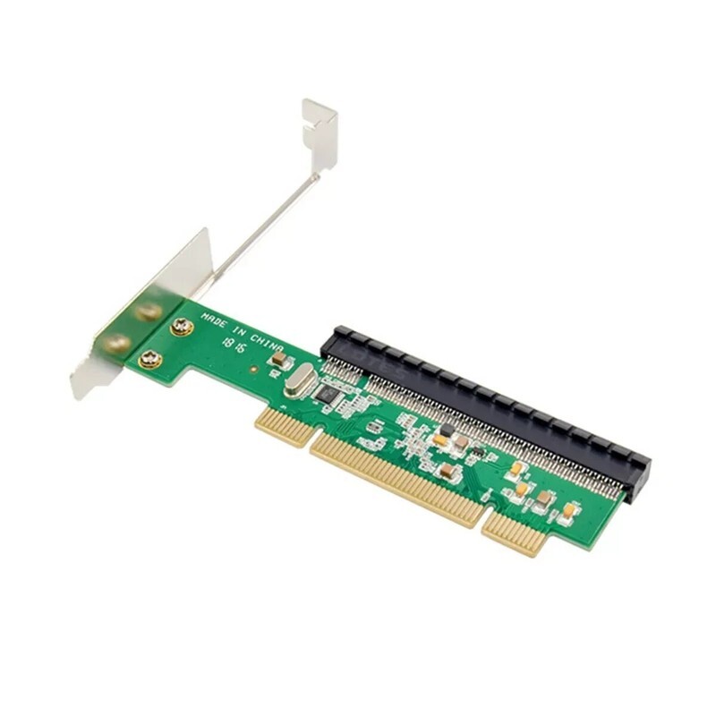 a stock photo of a card, with an edge connector for a PCI slot (32-bit, 3.3 or 5 volts), and a slot for a PCI-e card on the opposite side. yes, this is an adaptor so you can put a PCI express card in a PCI slot